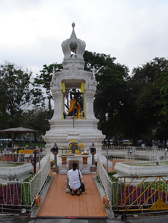 Phra Mae Thorani Twisting Her Hair, Bangkok - Thailand.