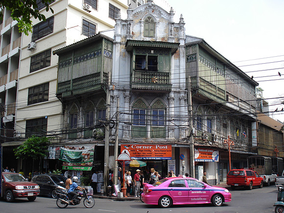 Corner Post Thanon Song Wat, Bangkok - Thailand.