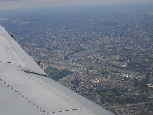 View of Central London from the air, London - England.