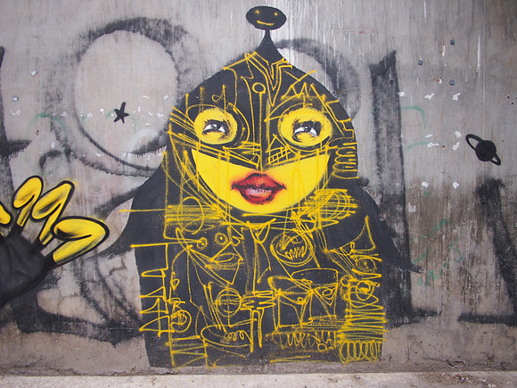 P2282686-yellow-lady-graffiti