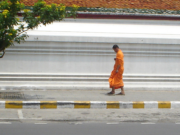 Lone Monk, Bangkok - Thailand.