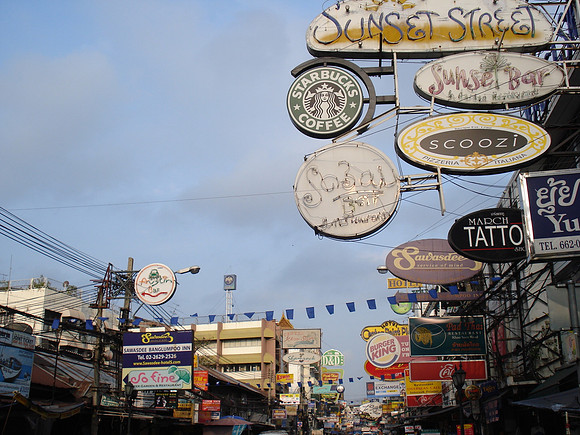 Khao San Rd Signs, Bangkok - Thailand.