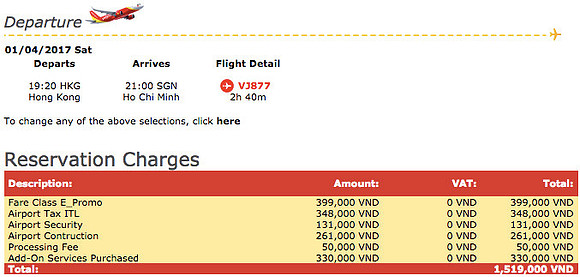 hkg-sgn-airfare