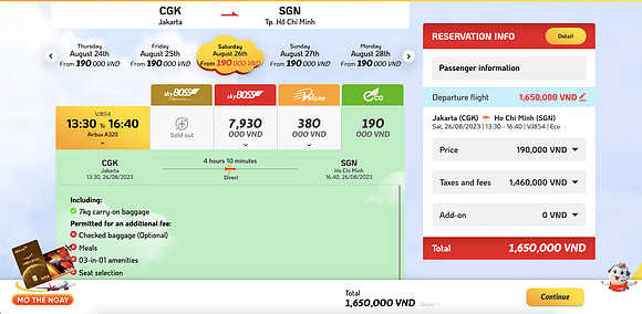 ticket-cgk-sgn