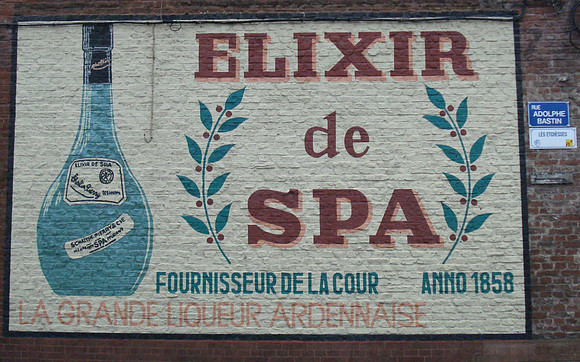 Old Elixir de Spa advertisement, Spa - Belgium.
