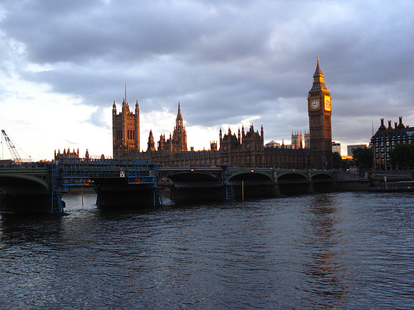 Houses of Parliament and Westminster Bridge, London - England.