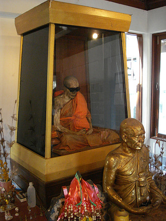 Mummified Monk, Wat Khunaram, Koh Samui - Thailand.