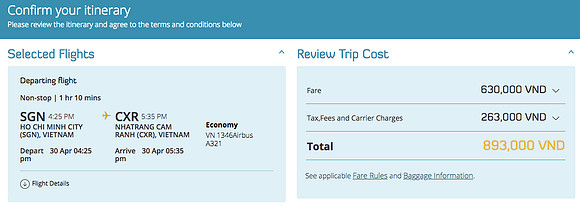 sgn-cxr-itinerary