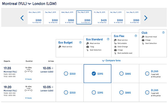 yul-lgw-ticket-options