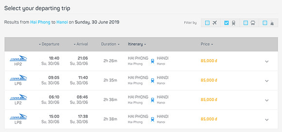 haiphon-hanoi-train-options