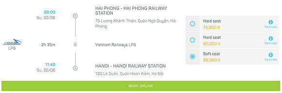 haiphong-hanoi-seat-options