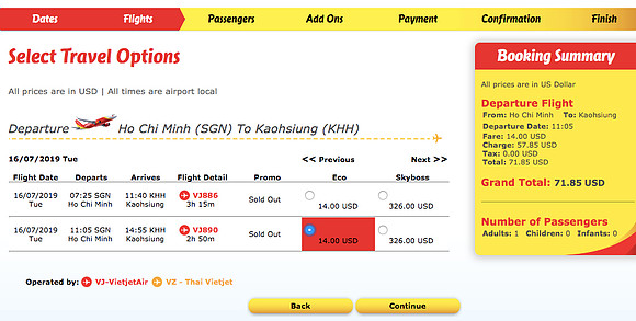 sgn-khh-booking-summary