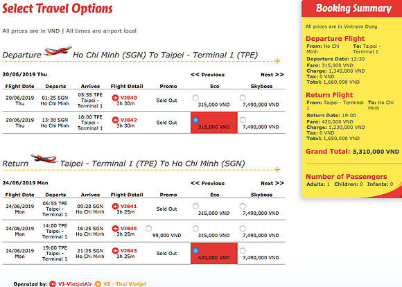 sgn-tpe-sgn-booking-summary