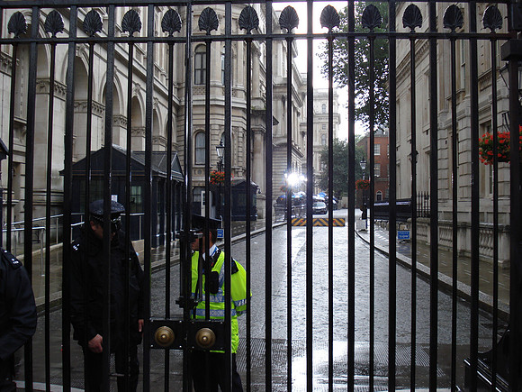 Number 10 Downing Street on the day Gordon Brown became Prime Minister, London - England.