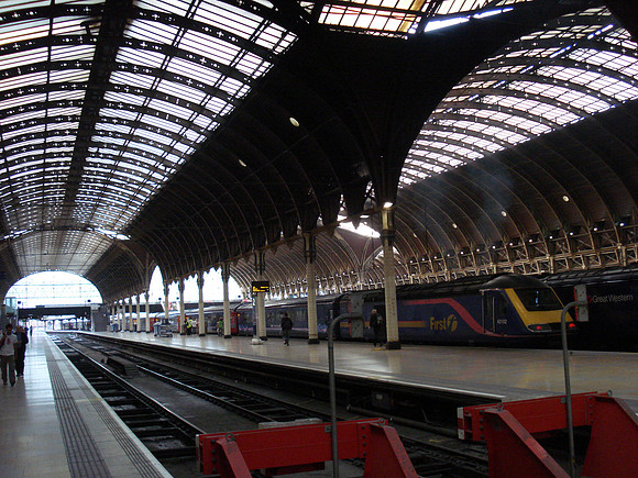 Paddington Station platforms, London - England.