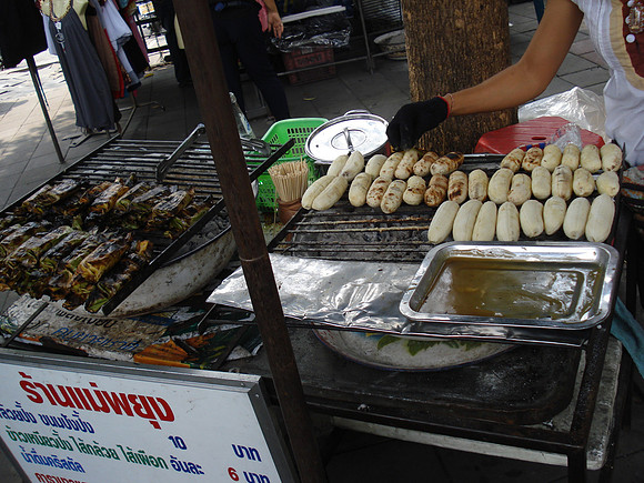 Grilled bananas, Bangkok - Thailand.