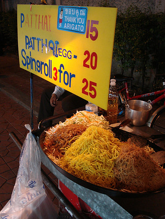 Street vendor selling Pad Thai, Bangkok - Thailand.
