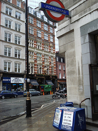 St James's Park Underground Station entrance, London - England.