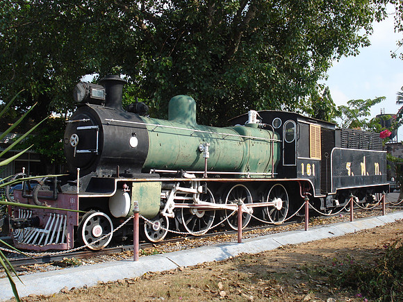 Lopburi Train Station old locomotive, Lopburi - Thailand.
