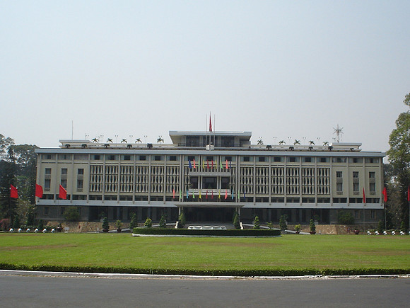 Reunification Palace, Ho Chi Minh City (Saigon) - Vietnam. Formerly known as Independence Palace, this is the location of the iconic footage of a NVA tank crashing through its gates at the fall of Sai